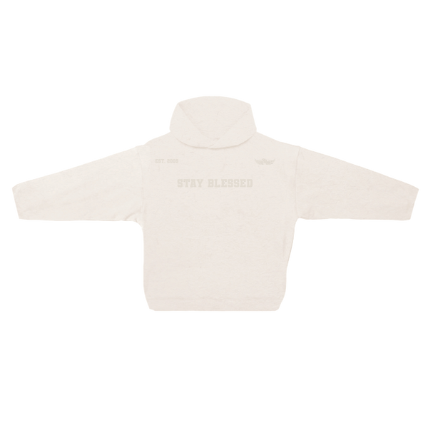 Stay Blessed Collectors Edition - University Tri Print Hoodie - Creme