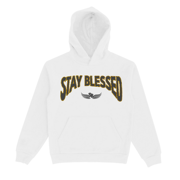 Stay Blessed King Of The Jungle Hoodie White