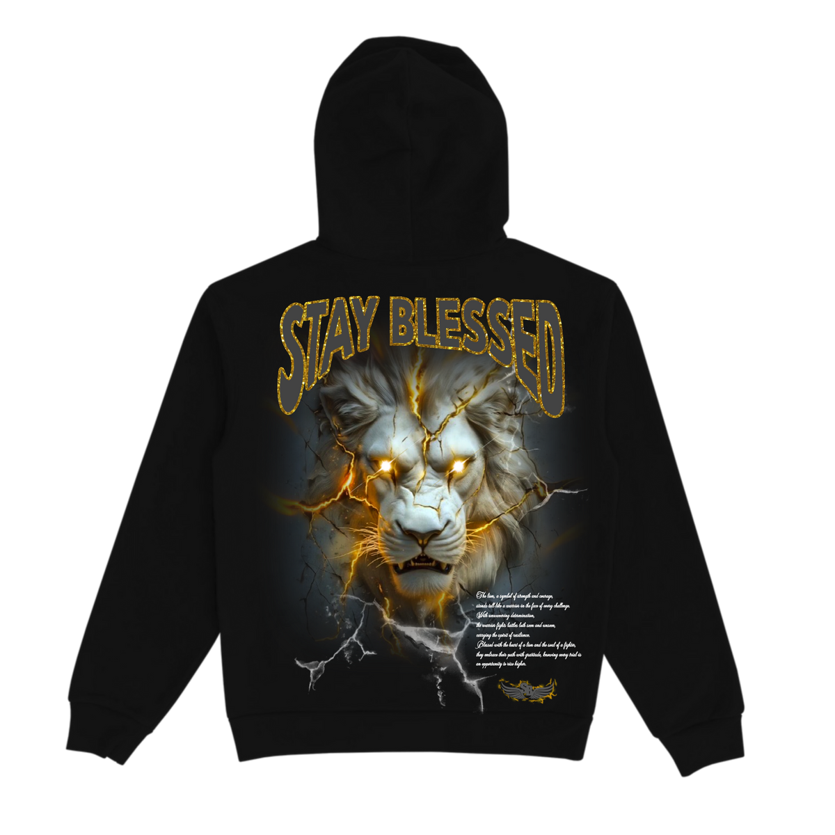 Stay Blessed King Of The Jungle Hoodie Black