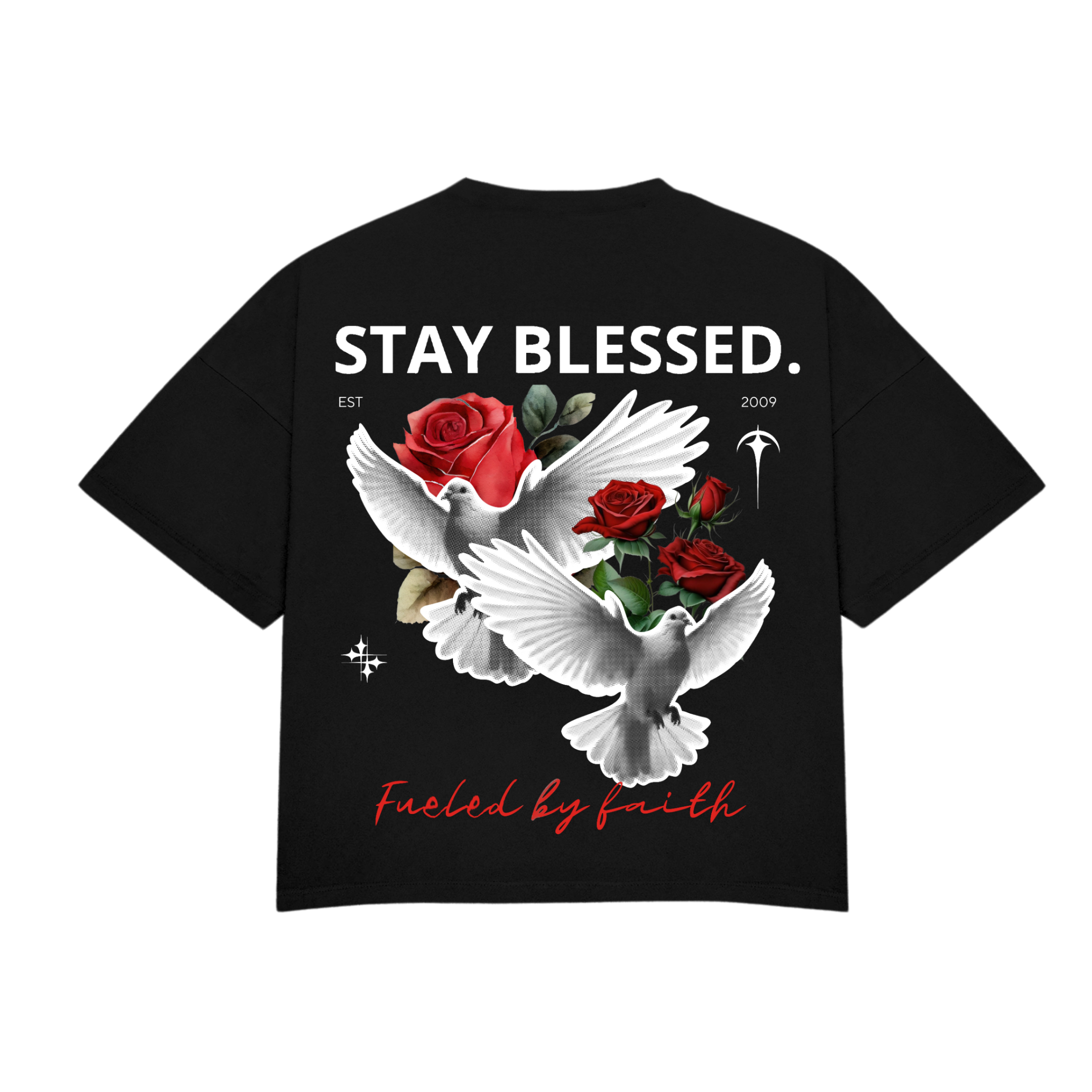 Stay Blessed Tranquil T-Shirt - Black