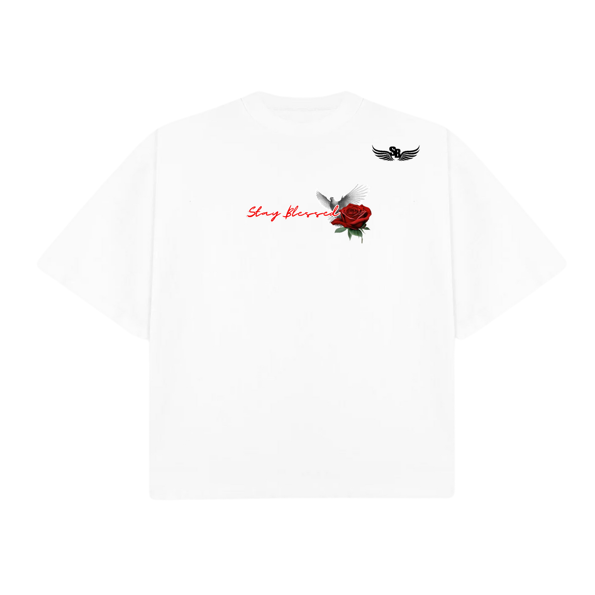 Stay Blessed Tranquil T-Shirt - White