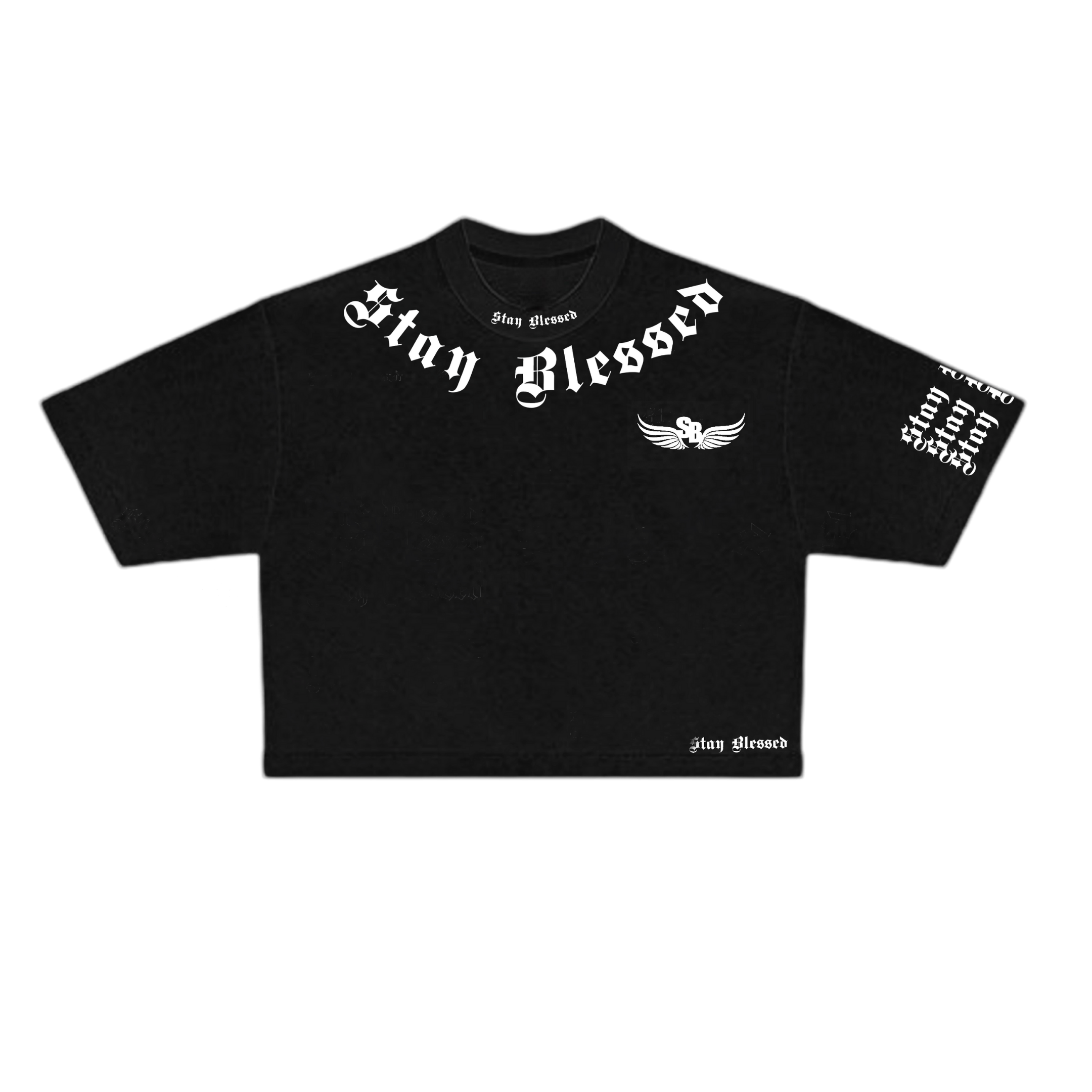 Stay Blessed Divine Details Oversized Crop