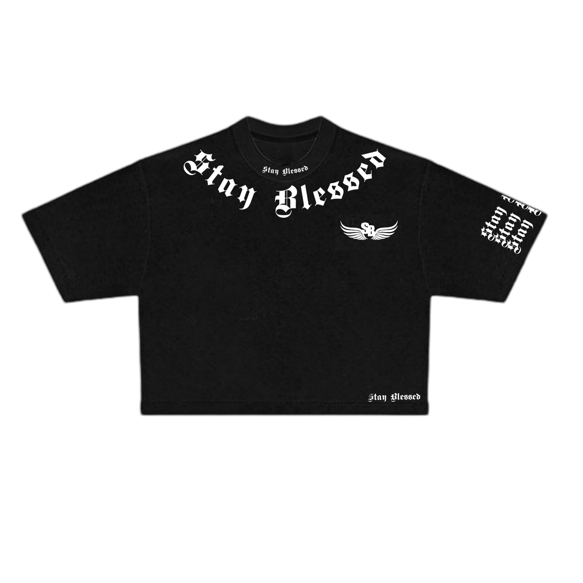 Stay Blessed Divine Details Oversized Crop