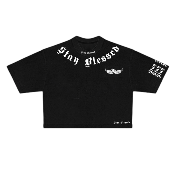 Stay Blessed Divine Details Oversized Crop