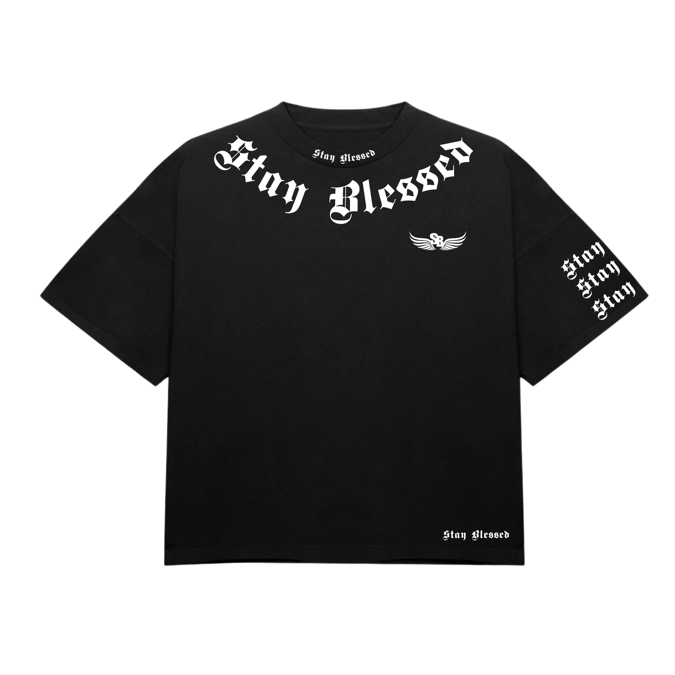 Stay Blessed - Divine Details T-Shirt - Blue