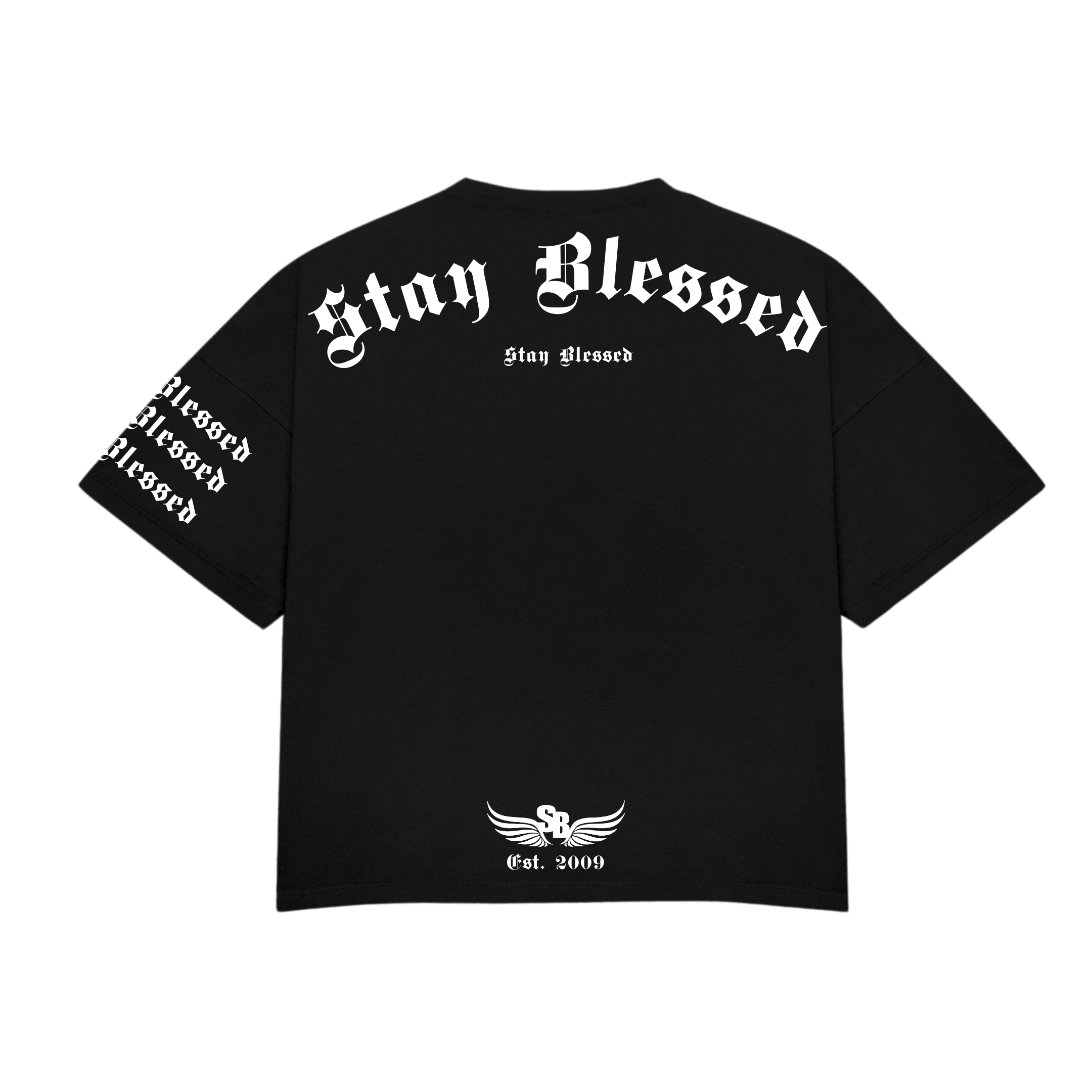 Stay Blessed - Divine Details T-Shirt - Blue