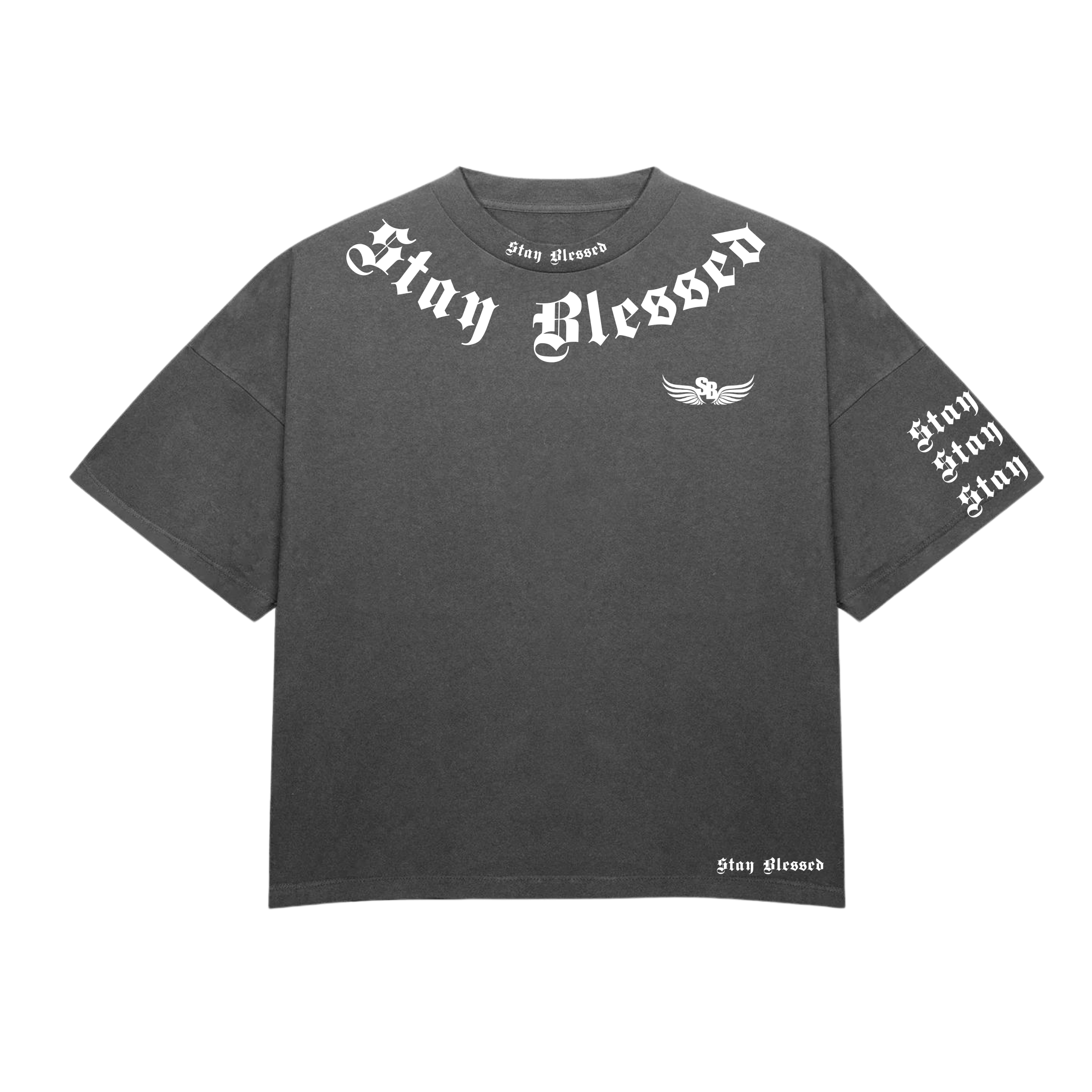 Stay Blessed - Divine Details T-Shirt - Blue