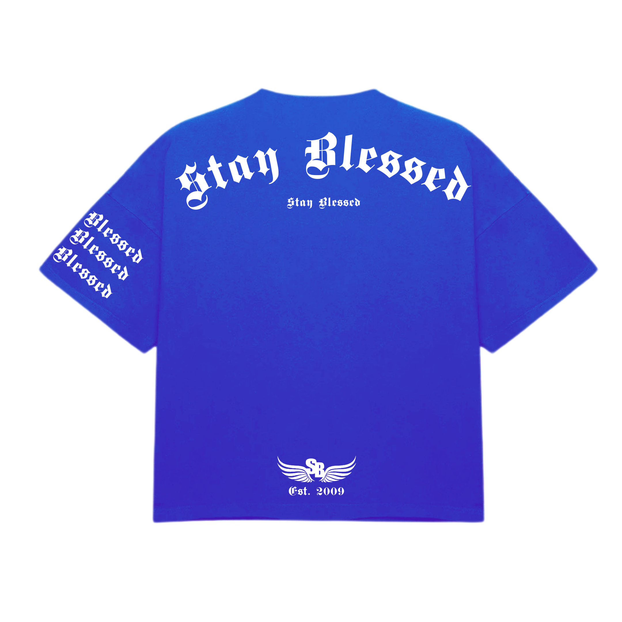 Stay Blessed - Divine Details T-Shirt - Blue