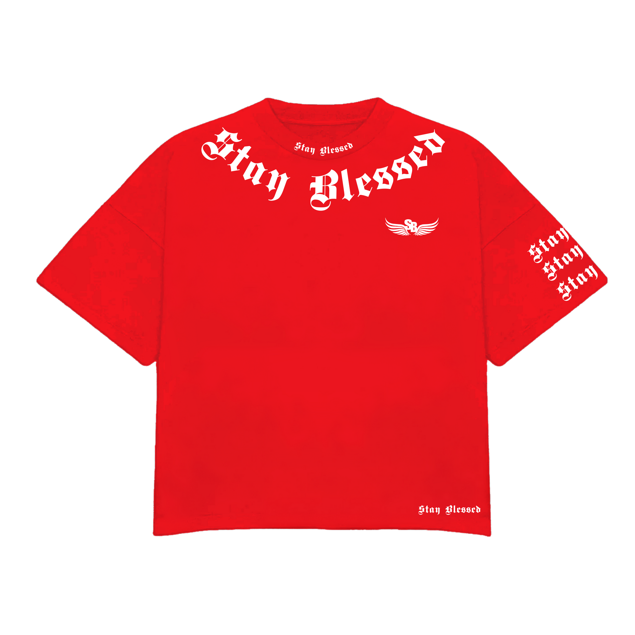 Stay Blessed - Divine Details T-Shirt - Blue