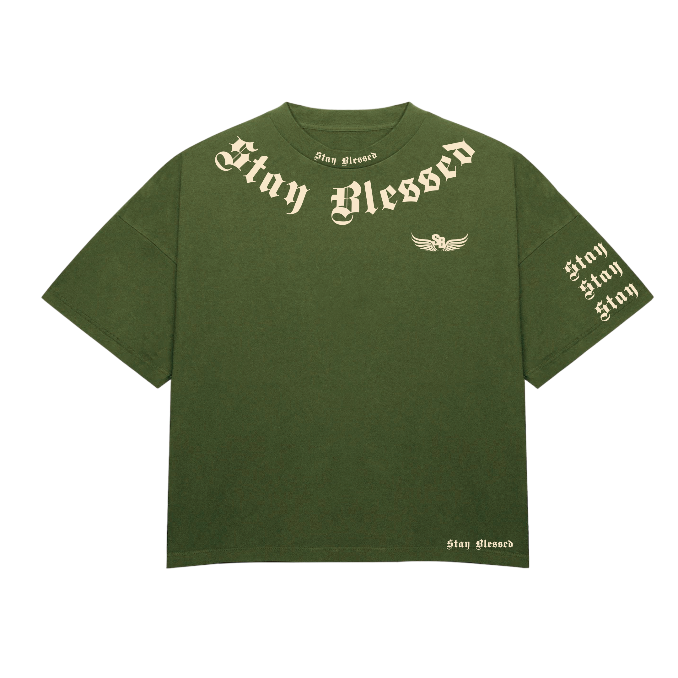 Stay Blessed - Divine Details T-Shirt - Blue