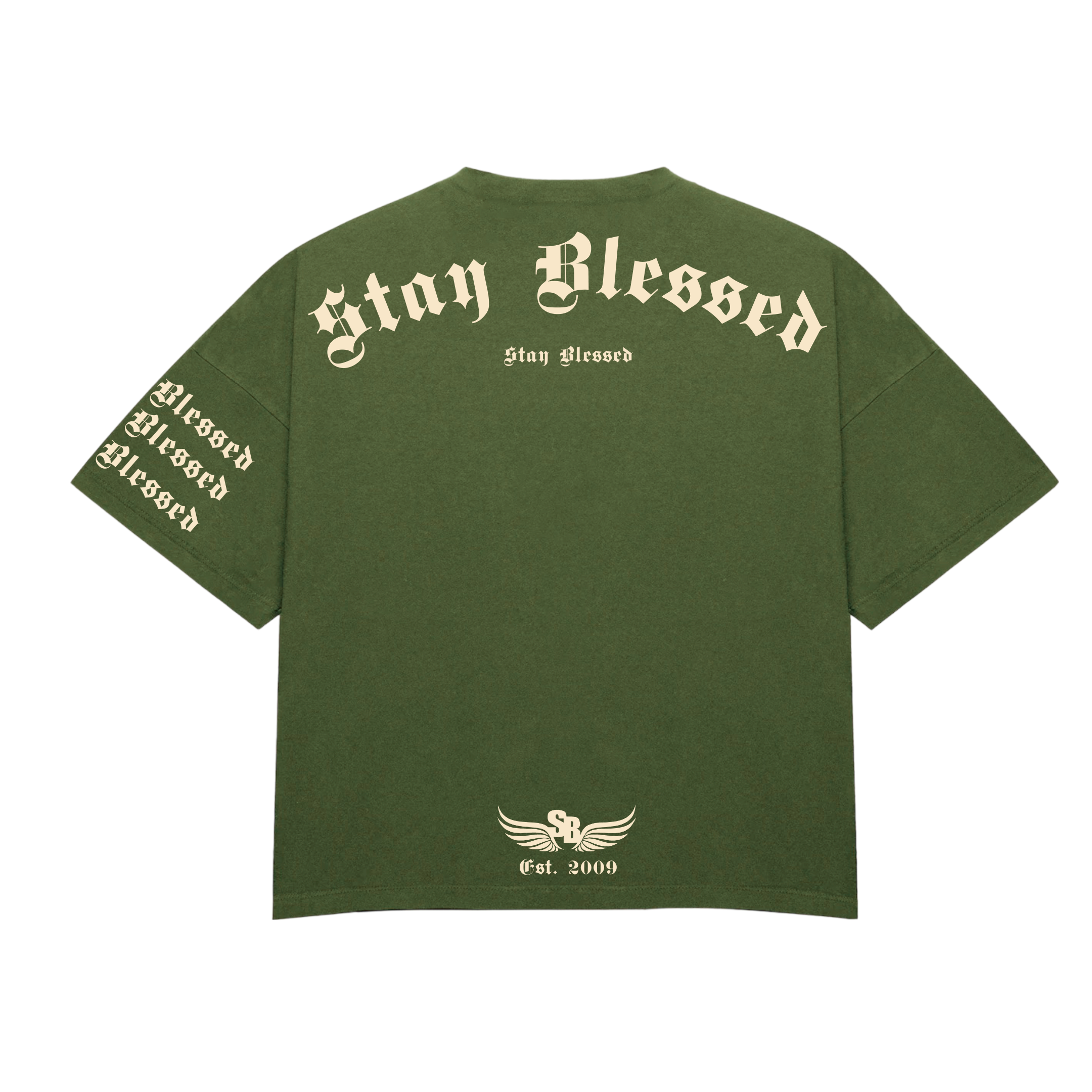 Stay Blessed - Divine Details T-Shirt - Blue