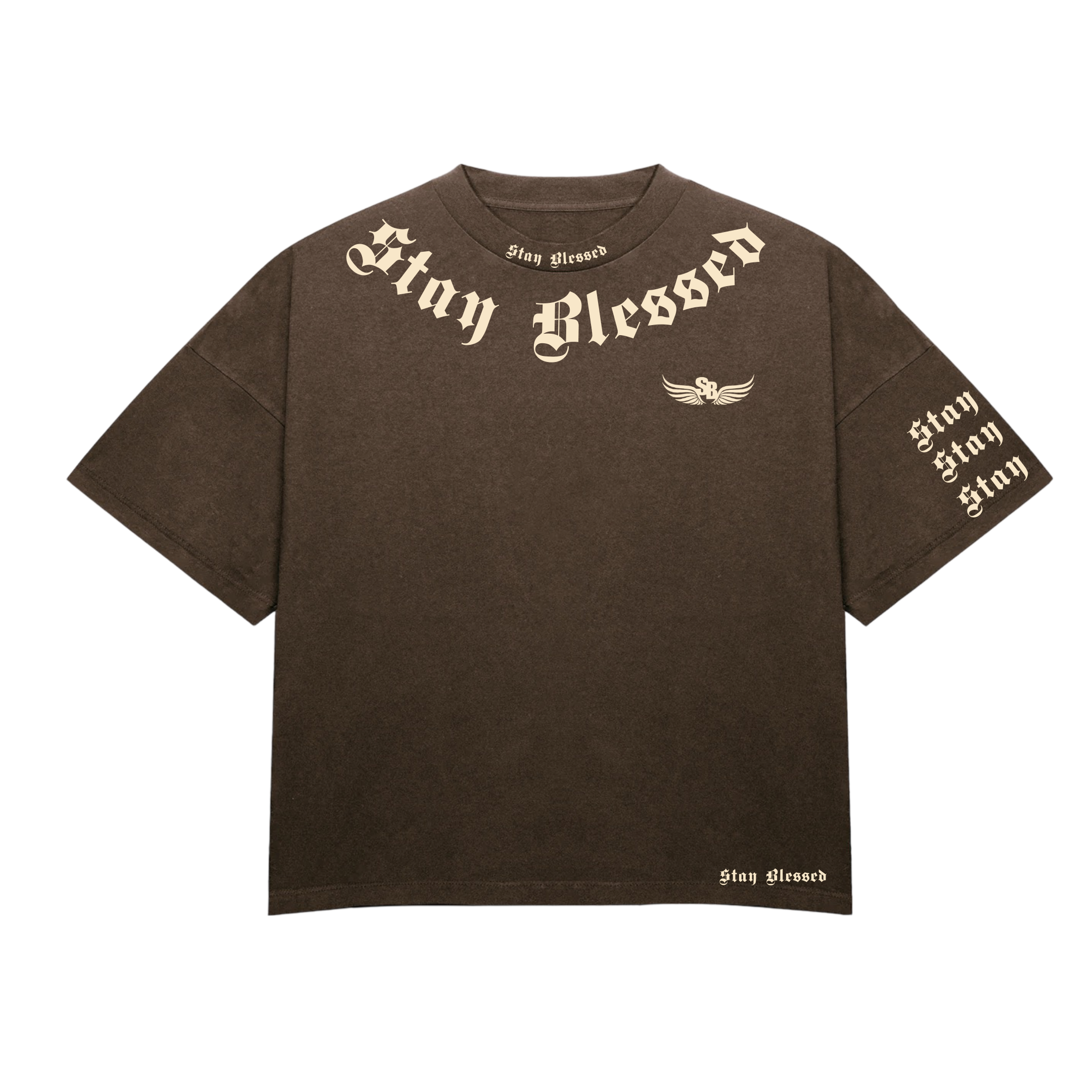 Stay Blessed - Divine Details T-Shirt - Blue