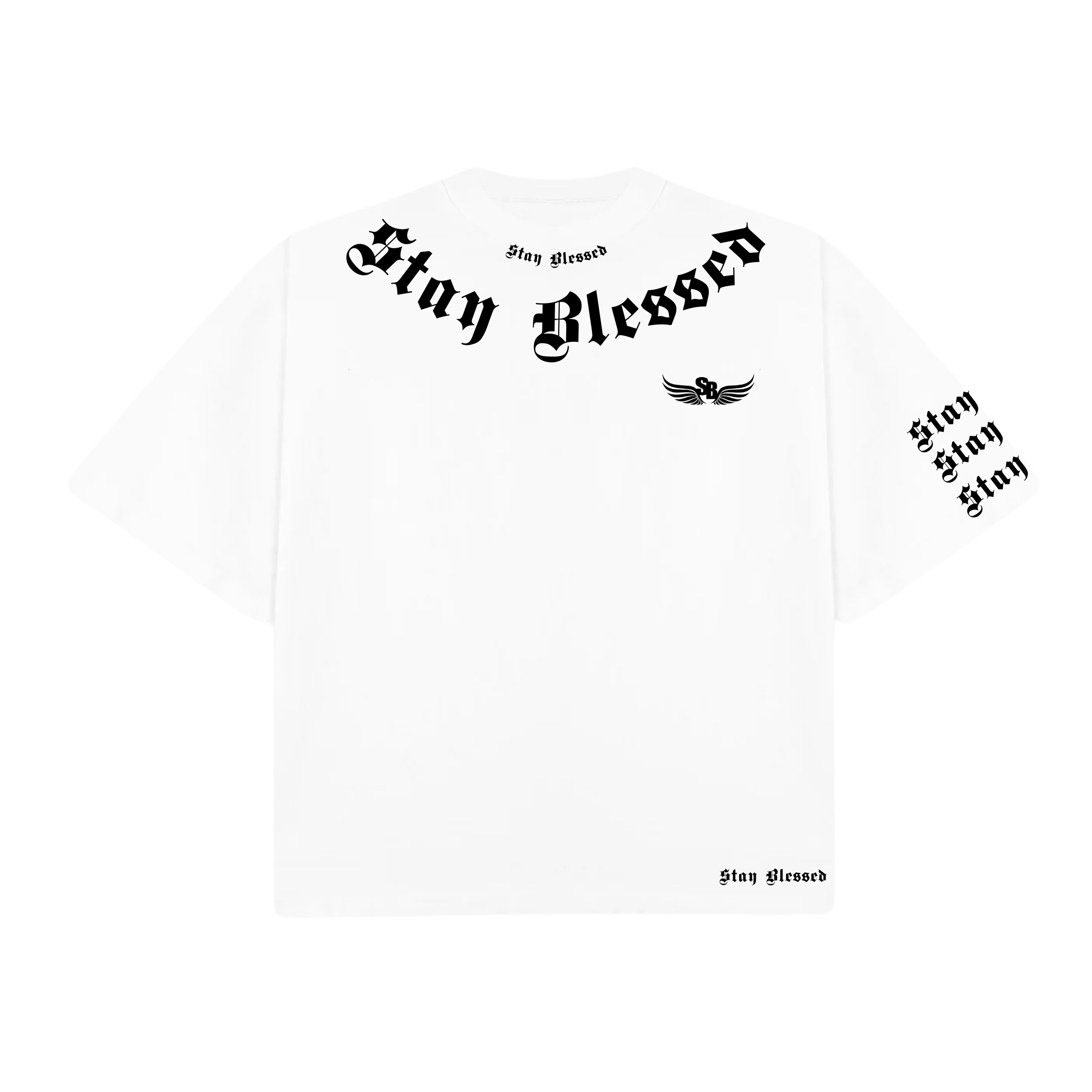 Stay Blessed - Divine Details T-Shirt - Blue