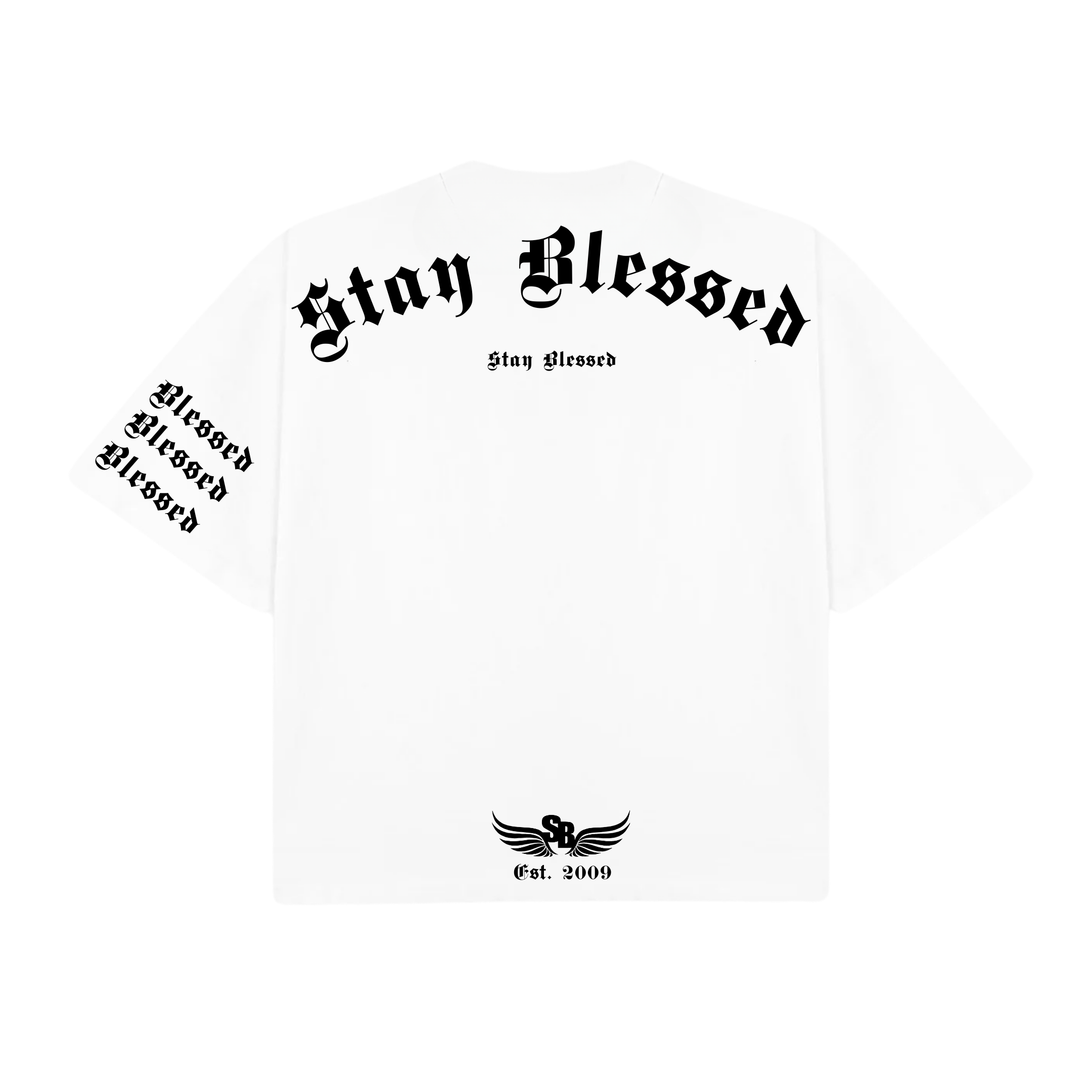 Stay Blessed - Divine Details T-Shirt - Blue