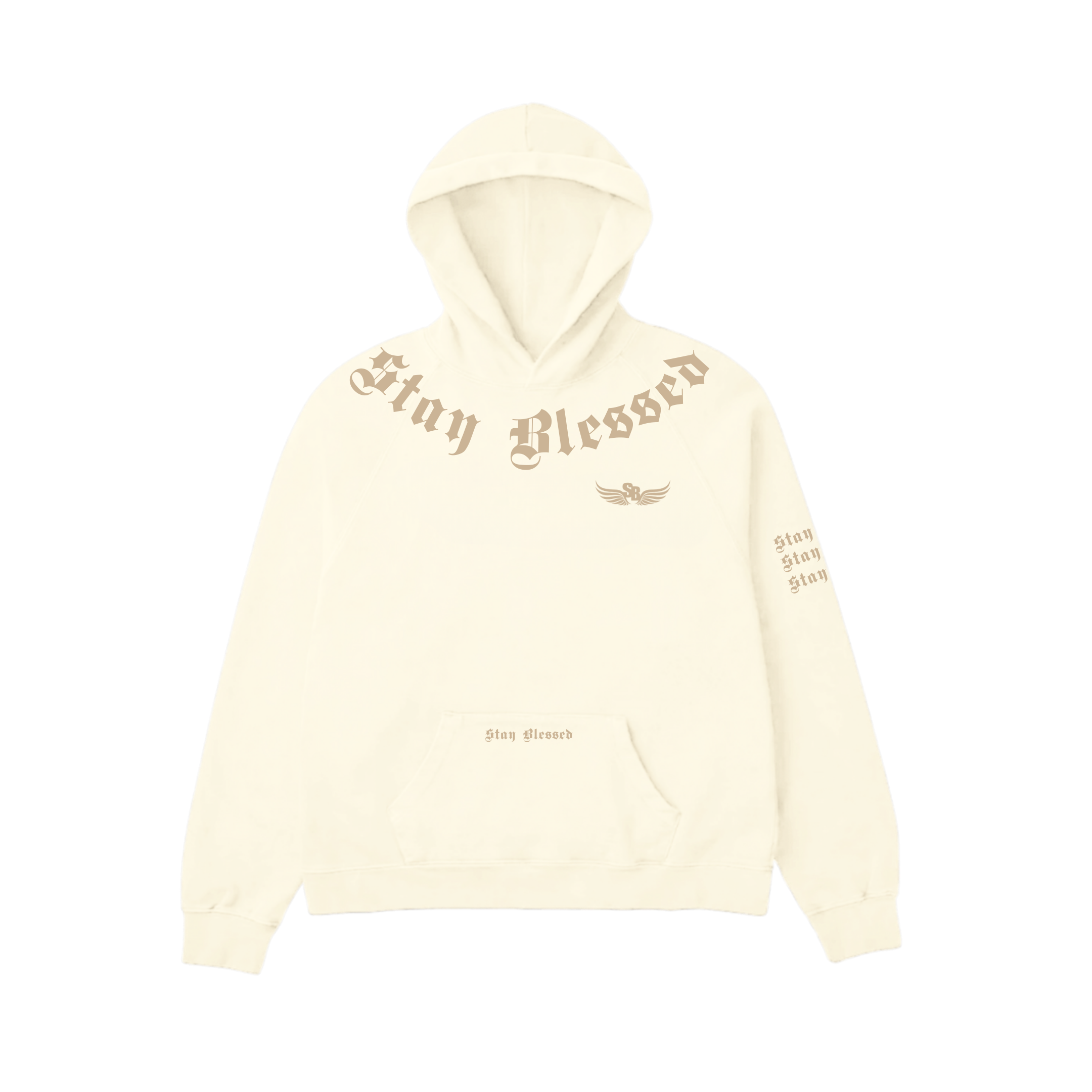 Stay Blessed Divine Details Hoodie - Beige