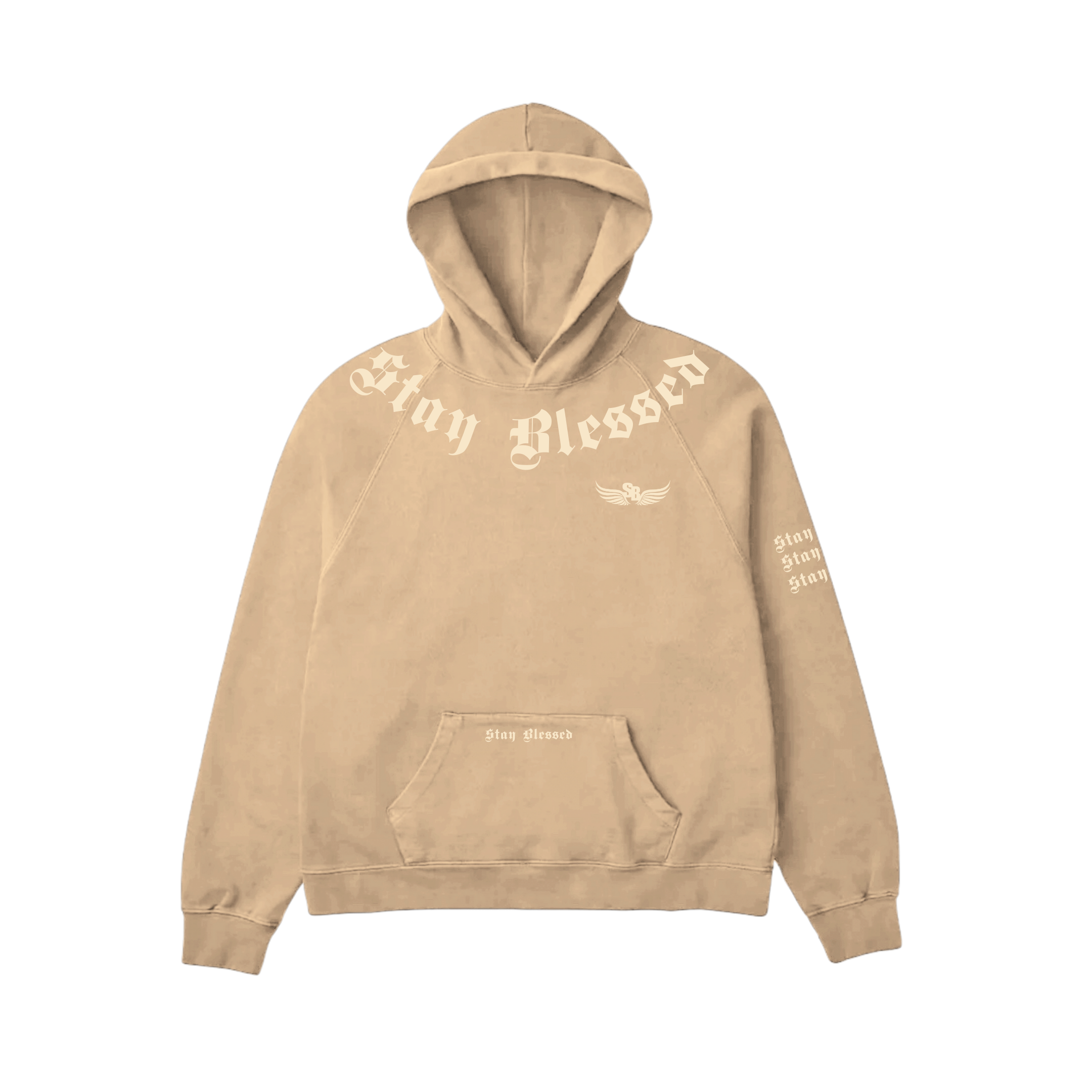 Stay Blessed Divine Details Hoodie - Beige