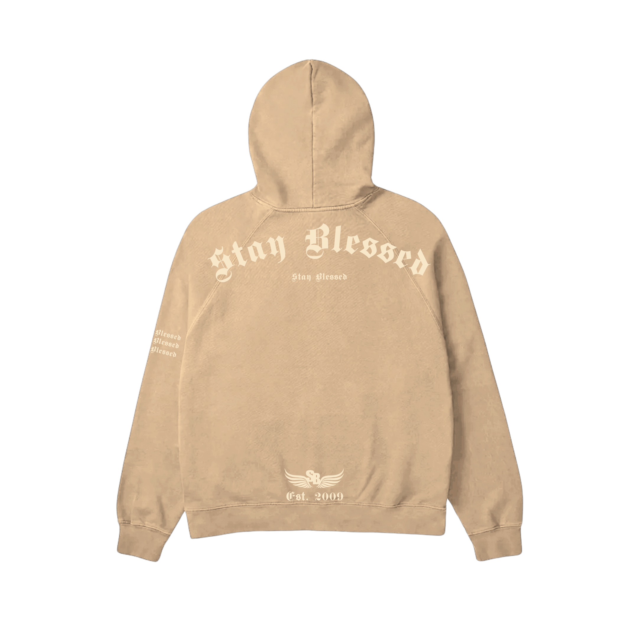 Stay Blessed Divine Details Hoodie - Beige