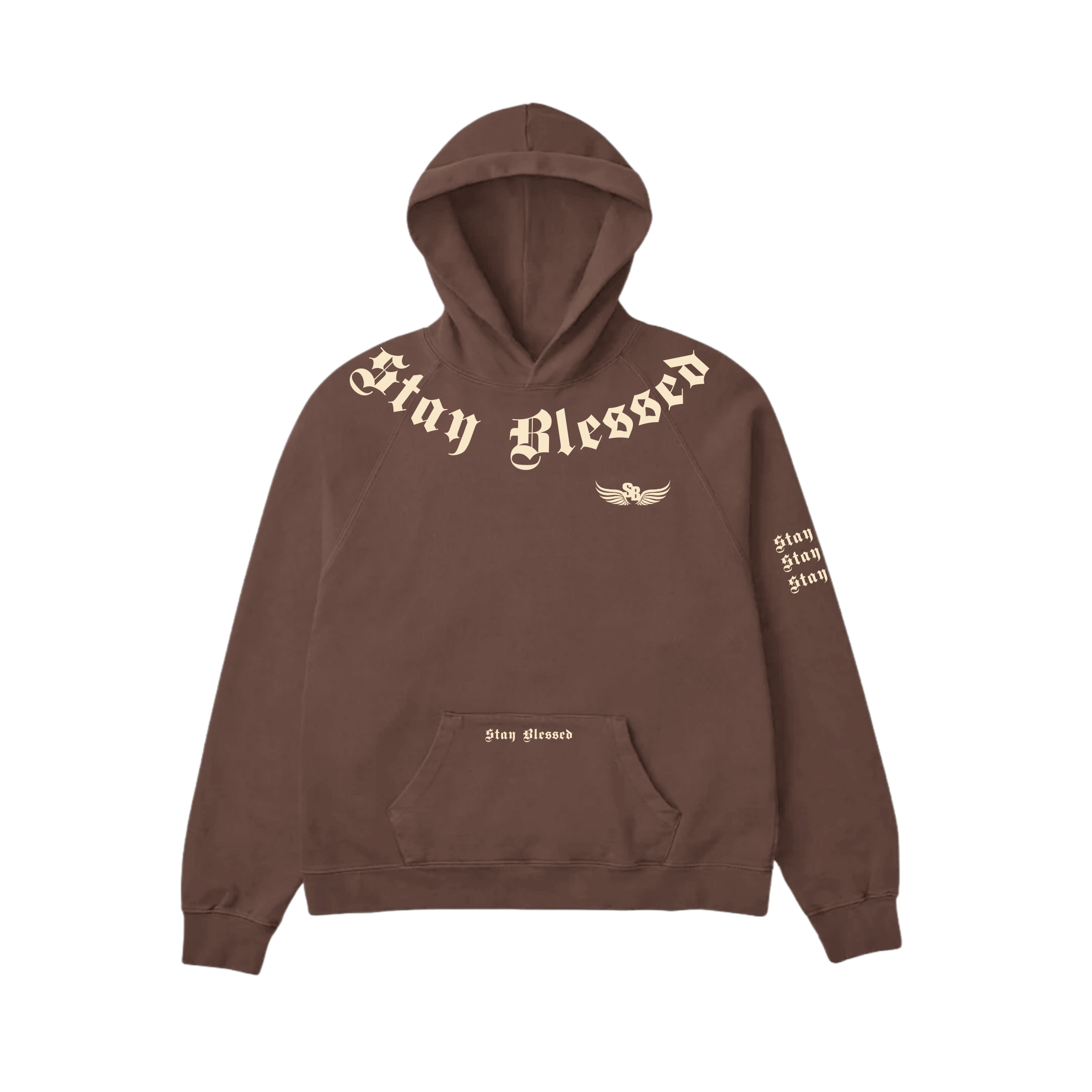 Stay Blessed Divine Details Hoodie - Beige