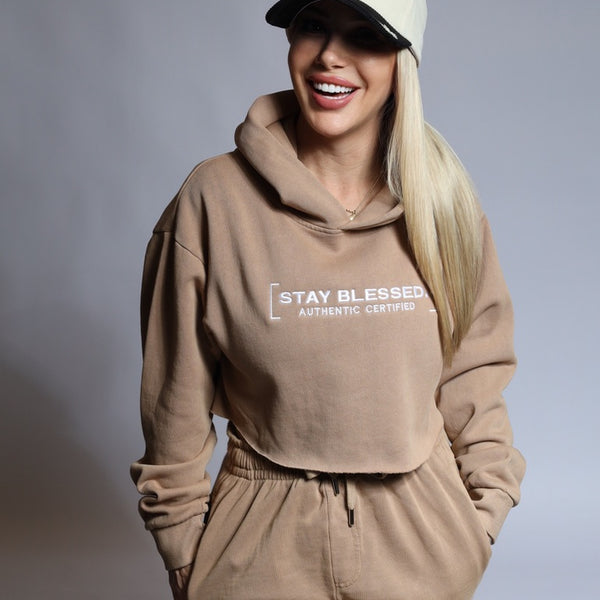 Authentic Certified  - Pastels - Crop Hoodie