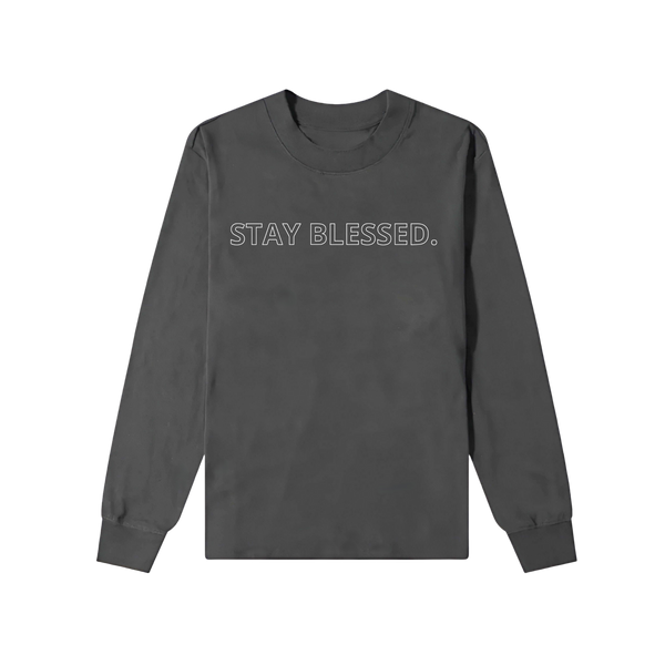 Stay Blessed Ultra Heavy Longsleeve Grey