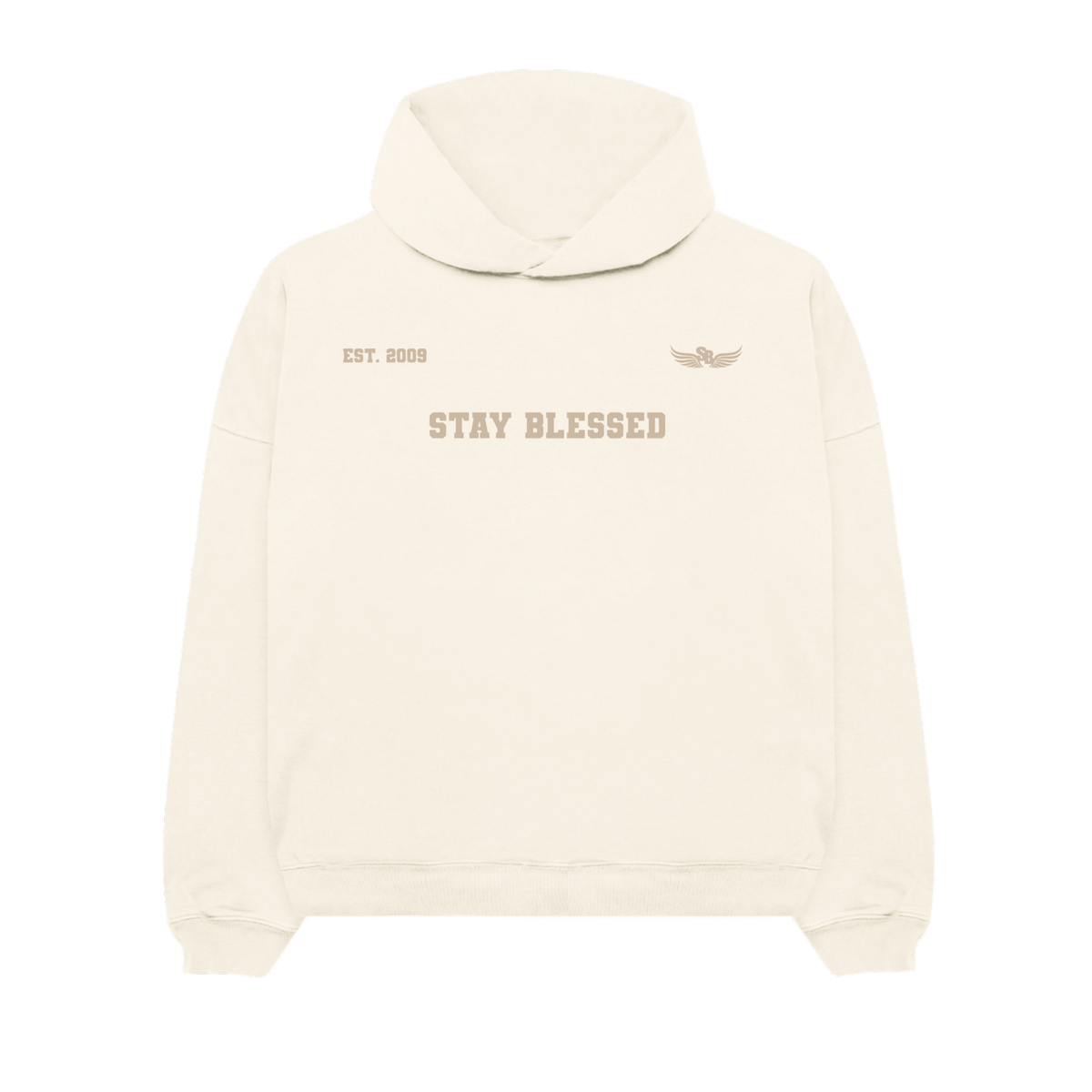 Stay Blessed Collectors Edition - University Tri Print Hoodie - Creme