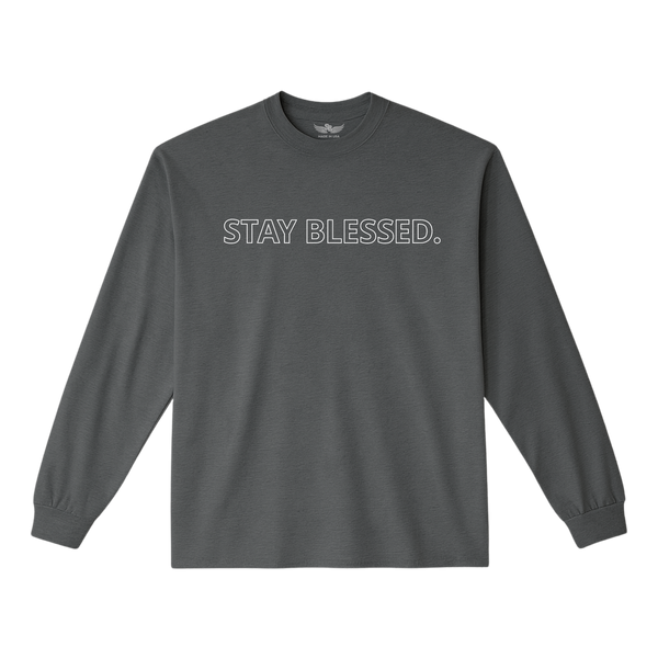 Stay Blessed Garment Dyed Long Sleeve