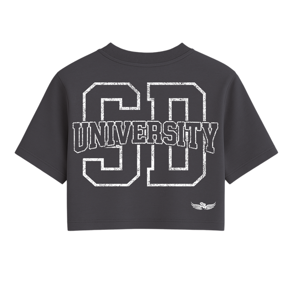 Stay Blessed University OS Crop Tee