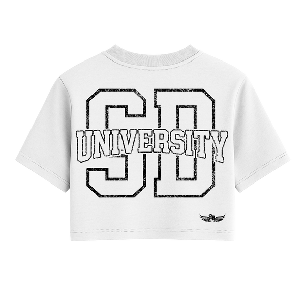 Stay Blessed University OS Crop Tee