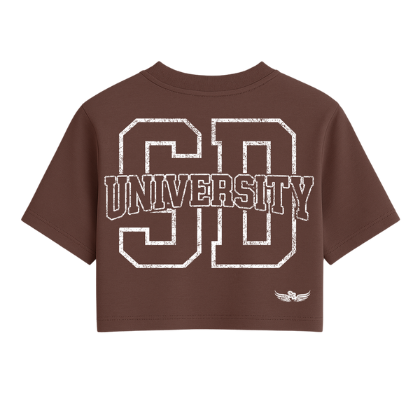 Stay Blessed University OS Crop Tee