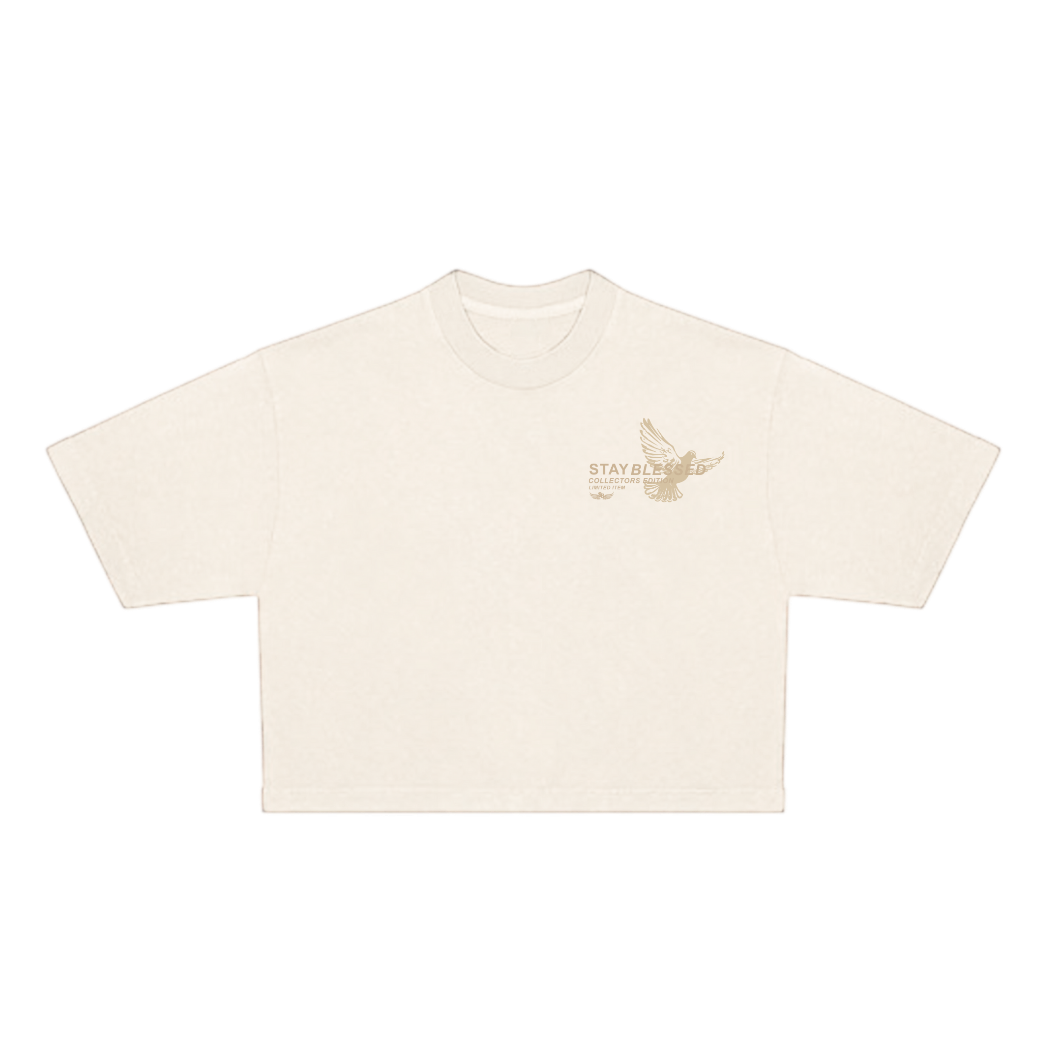 Stay Blessed Collectors Edition - Oversized Crop Top - Creme
