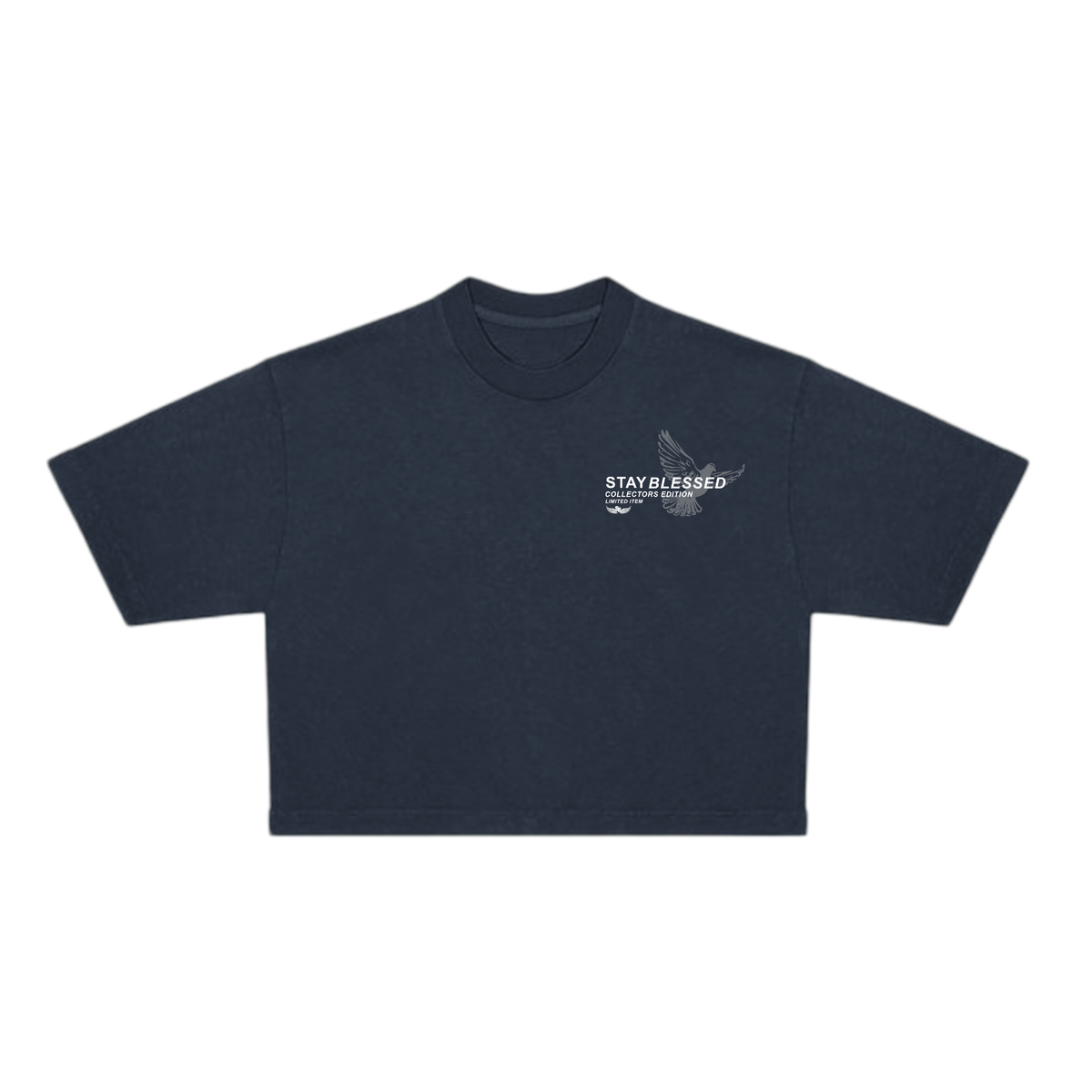 Stay Blessed Collectors Edition - Oversized Crop Top - Creme