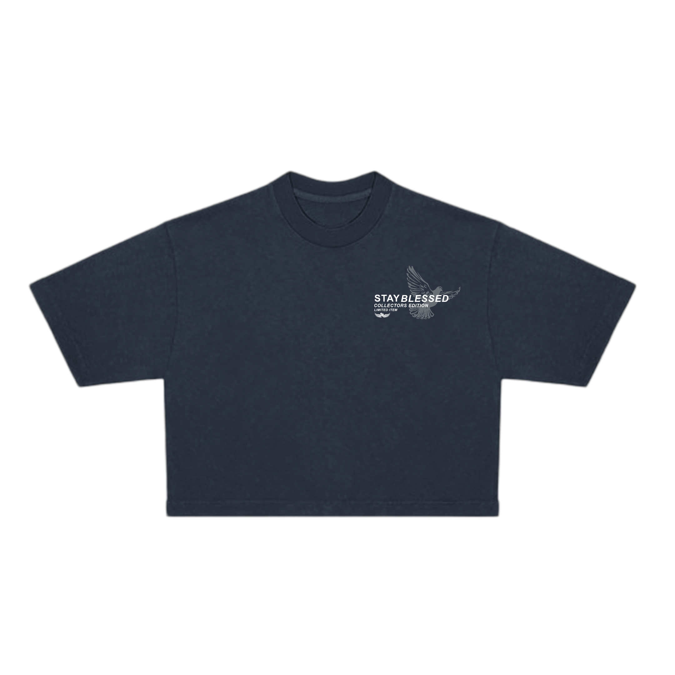 Stay Blessed Collectors Edition - Oversized Crop Top - Creme