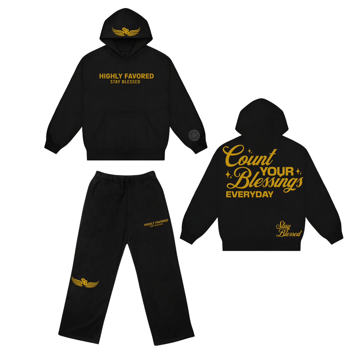 Unisex Highly Favored Hoodie Set