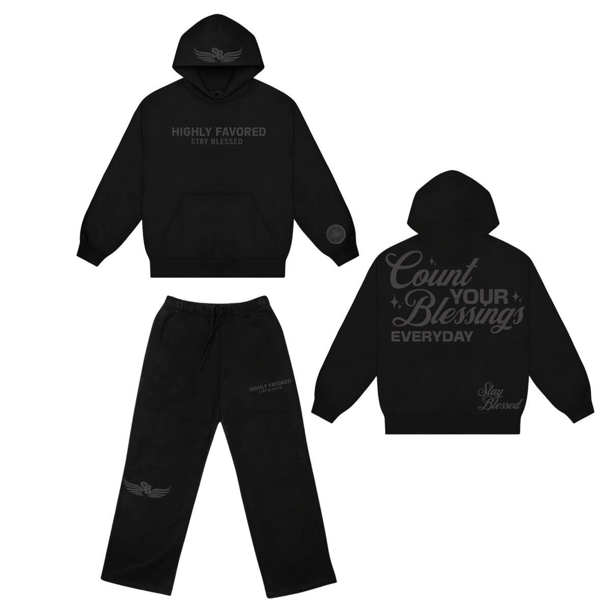 Unisex Highly Favored Hoodie Set