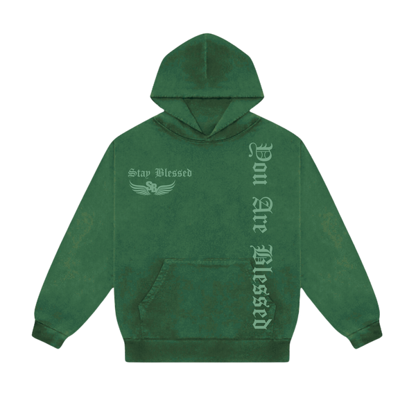 Stay Blessed - You Are Blessed Hoodie - Kelly Green