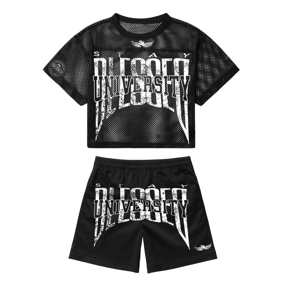 Unisex Stay Blessed - Mesh Oversized Set