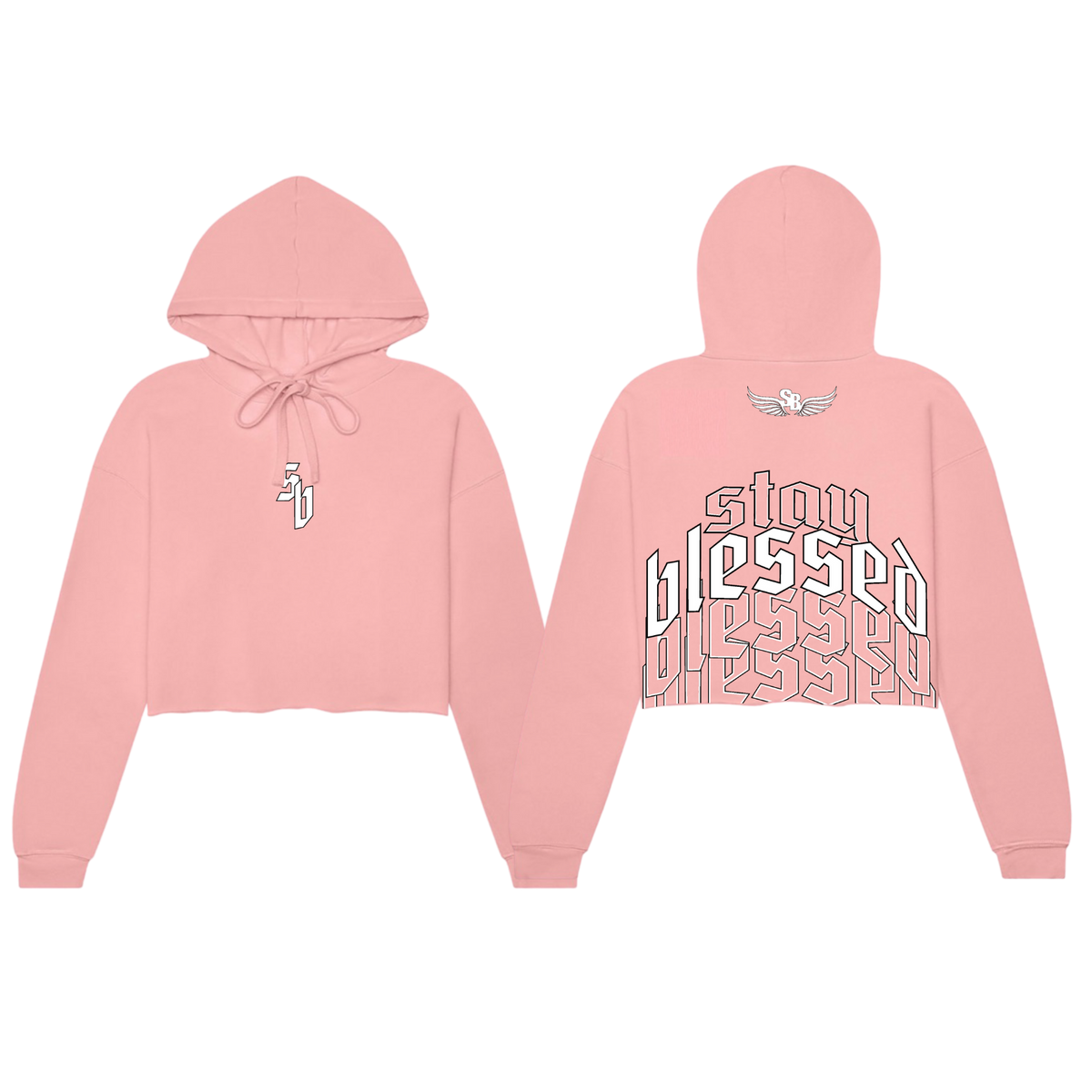 Stay Blessed Freshman Crop Hoodie