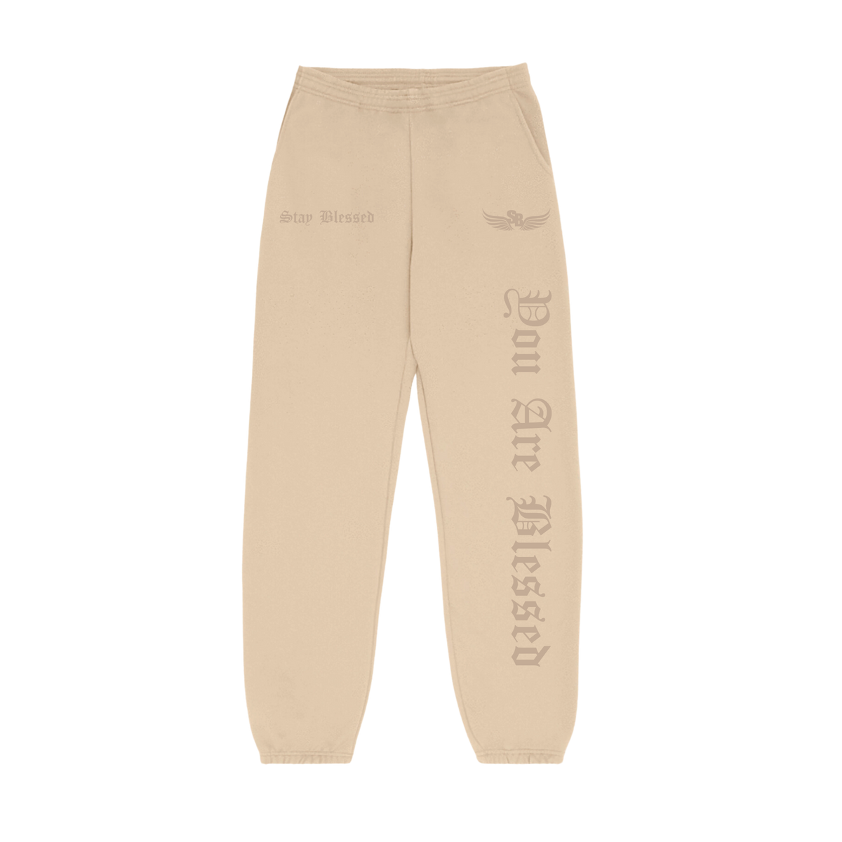 Stay Blessed - You Are Blessed Sweats - Beige