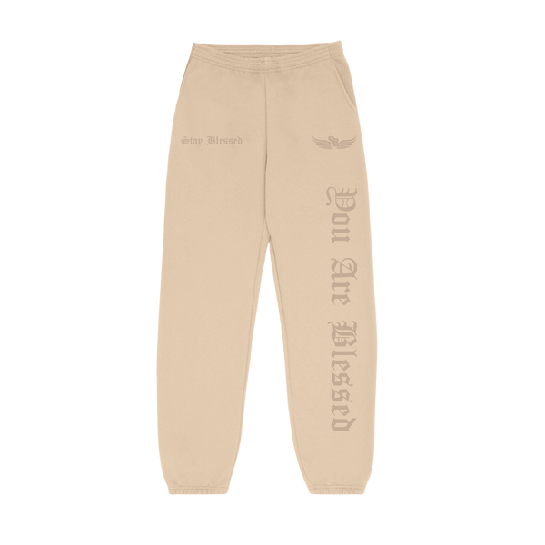 Stay Blessed - You Are Blessed Sweats - Beige