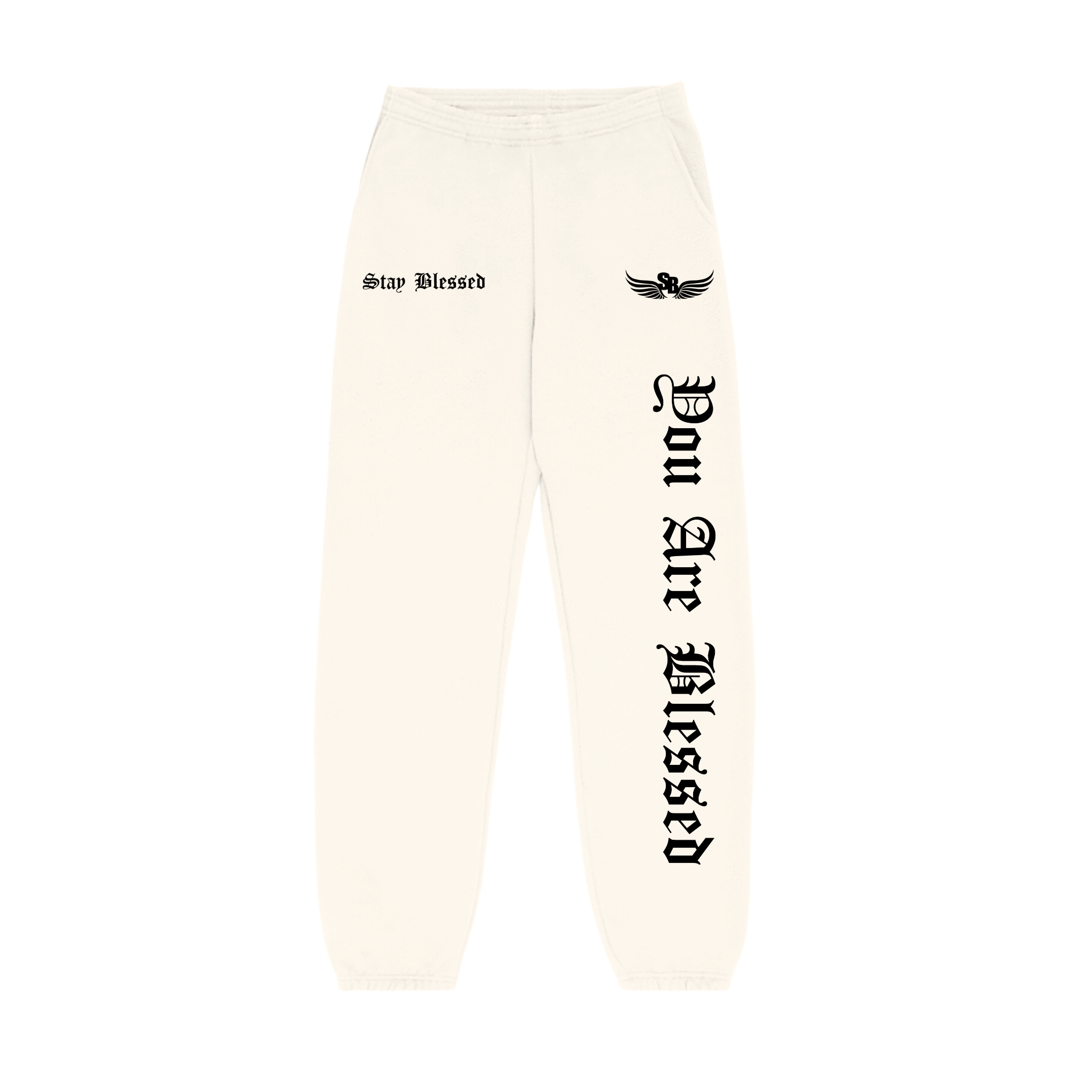 Stay Blessed - You Are Blessed Sweats - Creme