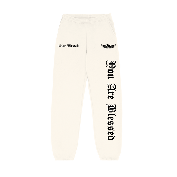 Stay Blessed - You Are Blessed Sweats - Creme