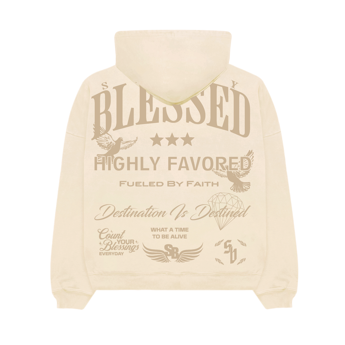 Stay Blessed Collectors Edition - Ultra Heavy Hoodie - Creme