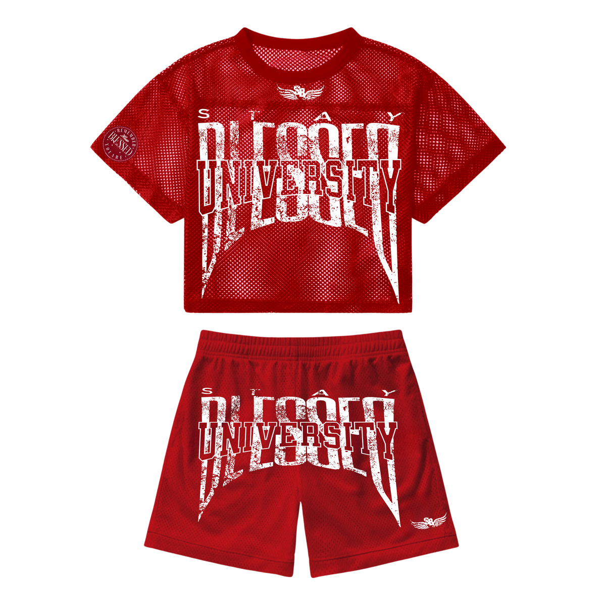 Unisex Stay Blessed - Mesh Oversized Set