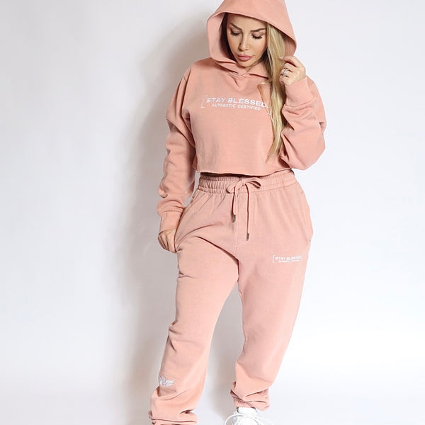 Authentic Certified  - Pastels - Crop Hoodie