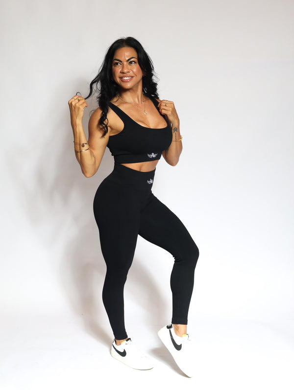 Stay Blessed -  Ribbed Athletic Set